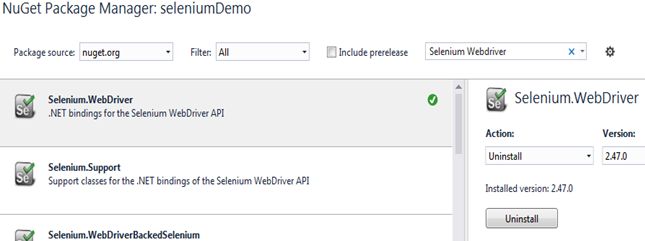 nugetpackageInstalled